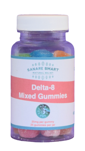 Delta-8 Gummies - 25 x 25mg Mixed Gummies per jar (625mg)