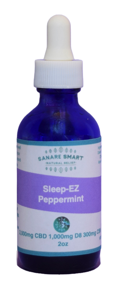 2oz Sleep-EZ CBD/D8/CBN 2,000mg/1,000mg/300mg Tincture Peppermint
