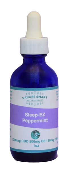 1oz Sleep-EZ CBD/D8/CBN 1,000mg/500mg/150mg Tincture Peppermint