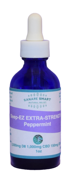 1oz Sleep-EZ EXTRA STRENGTH D8/CBD/CBN 2,000mg/1,000mg/150mg Tincture Peppermint