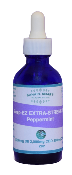 2oz Sleep-EZ EXTRA STRENGTH D8/CBD/CBN 4,000mg/2,000mg/300mg Tincture Peppermint