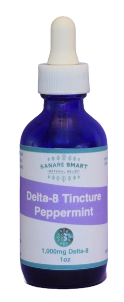 1oz 1,000mg Delta-8 Full Spectrum Tincture California Peppermint