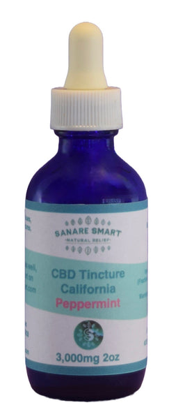 2oz 3,000mg (1,500mg per oz) CBD Tincture California Peppermint