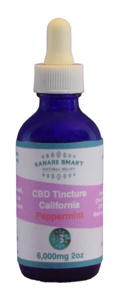 2oz 6,000mg (3,000mg per oz) CBD Tincture California Peppermint