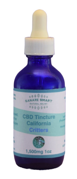 1oz 1,500mg CBD Tincture California Critters